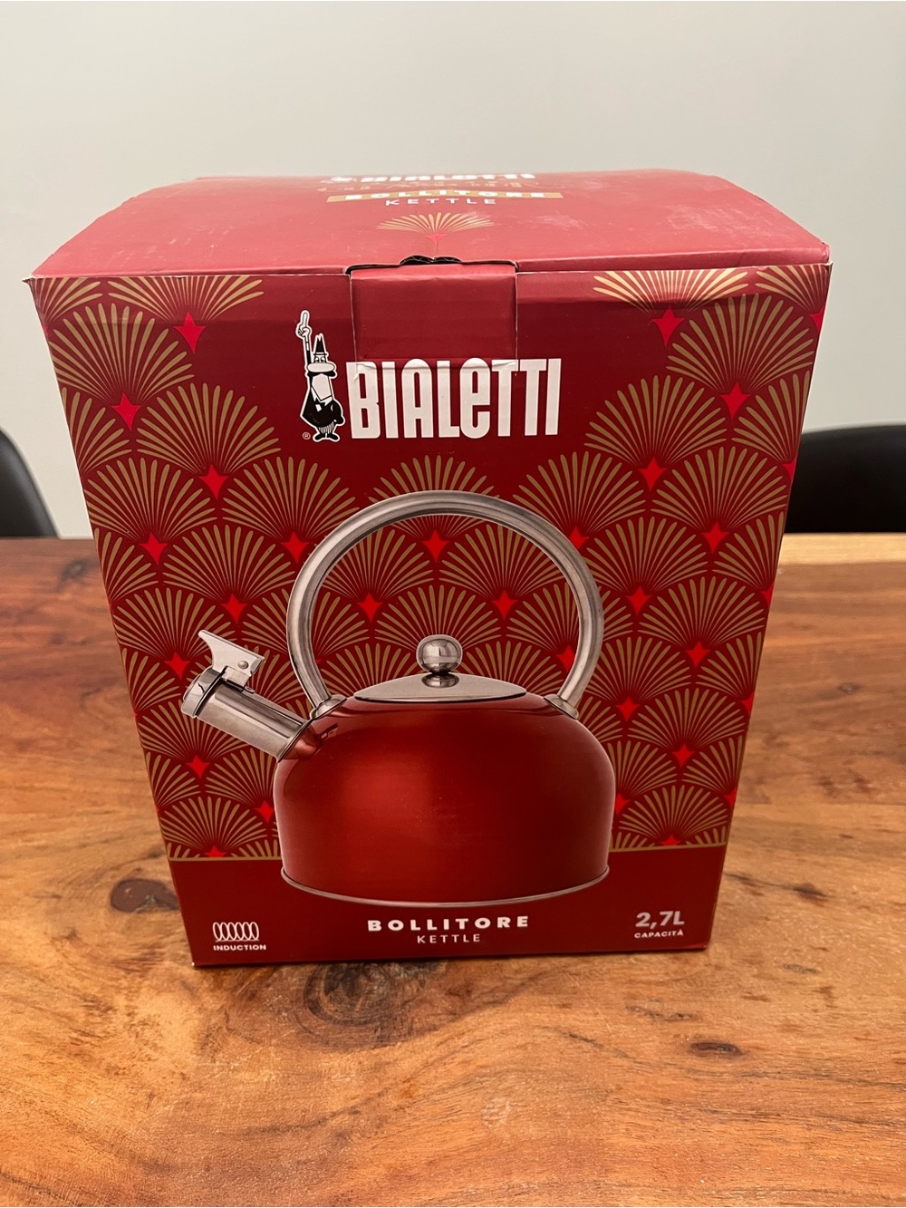 Bialetti 2.7L Tea Kettle | Induction Compatible | Red | New in Box